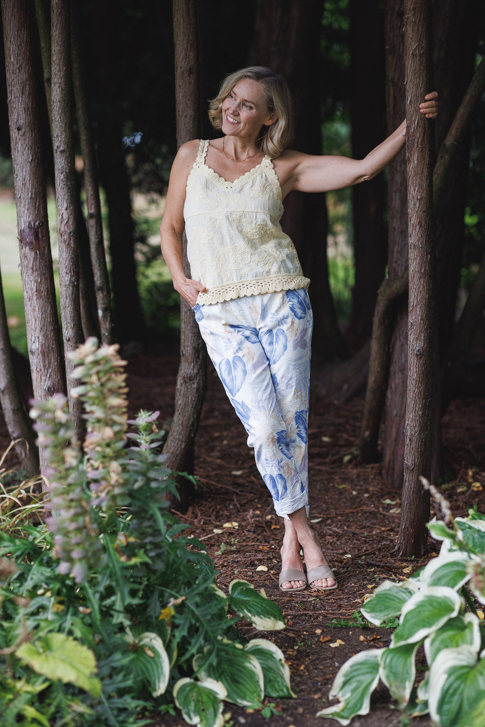 PT16108 YELLO Embroidered Cotton Tank