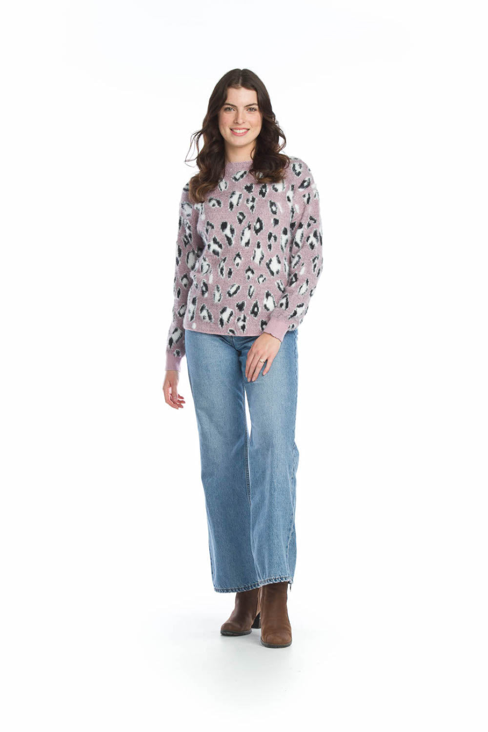 ST06252 ROSE Leopard Print Sweater