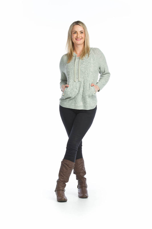 ST13308 SEAFM Cable Knit Sweater with Pockets
