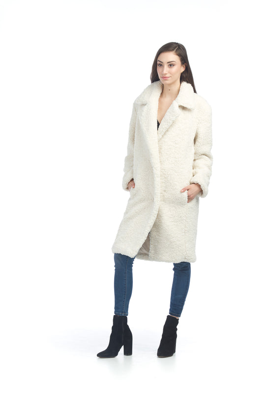JT06721 WHITE Luxe Boucle Jacket with Pockets