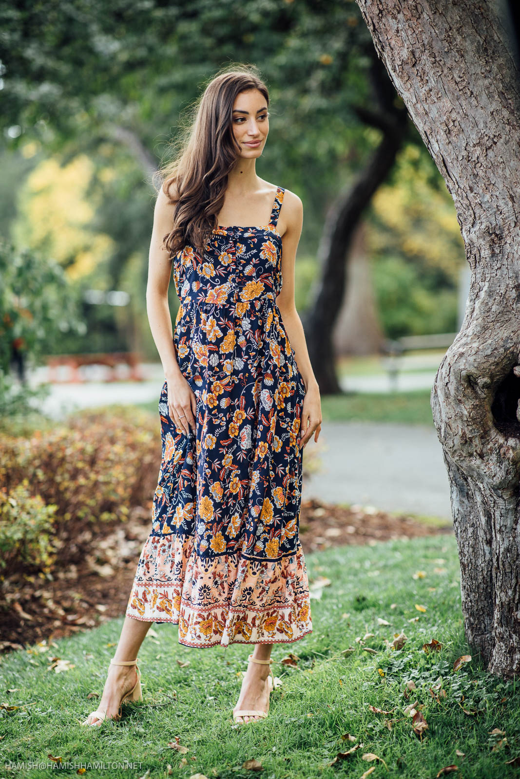 PD12631 NAVY Floral Lace Inset Dress w Adjustable Straps