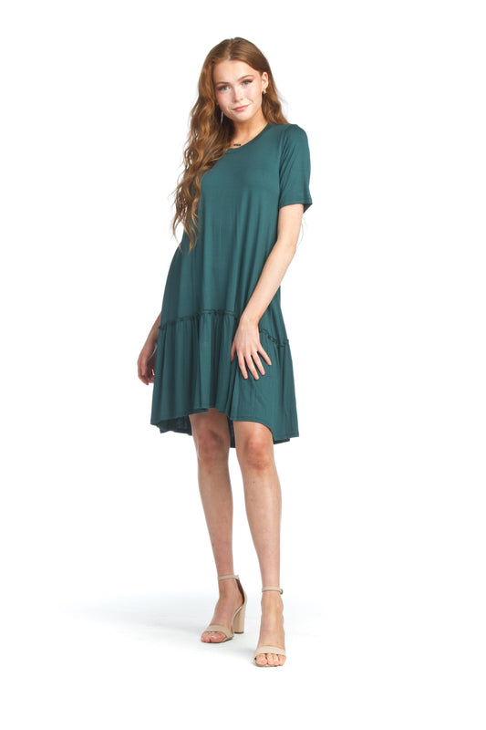 PD07521 EMERA T Shirt Dress with Ruffle Hem