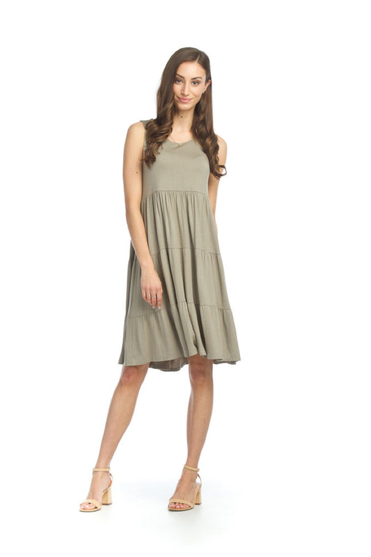 PD07530 SAGE Tiered Stretch Dress