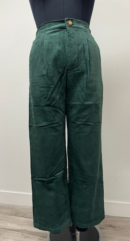 PP17803 GREEN Corduroy Pants