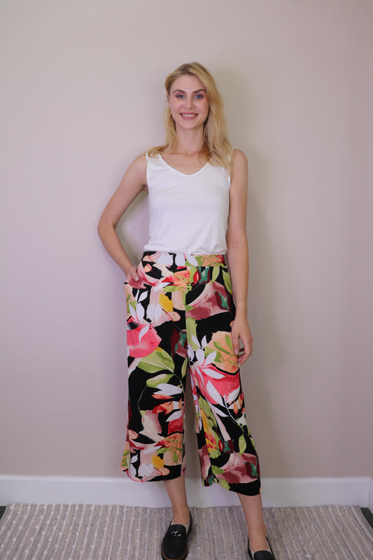 PP16807 MULTI Multicolor Print Wide Leg Pants