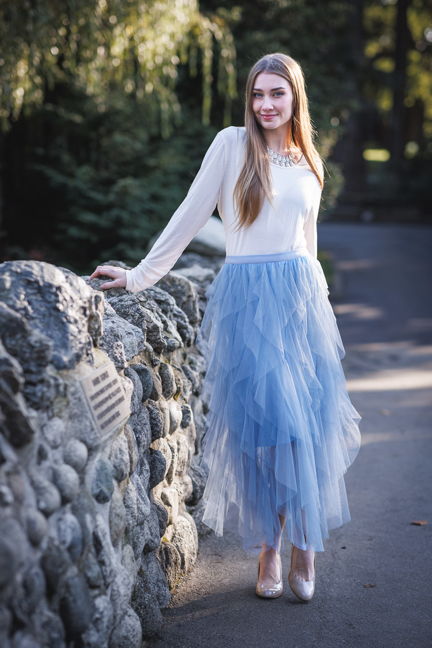 PS15910 BLUE Tulle Skirt