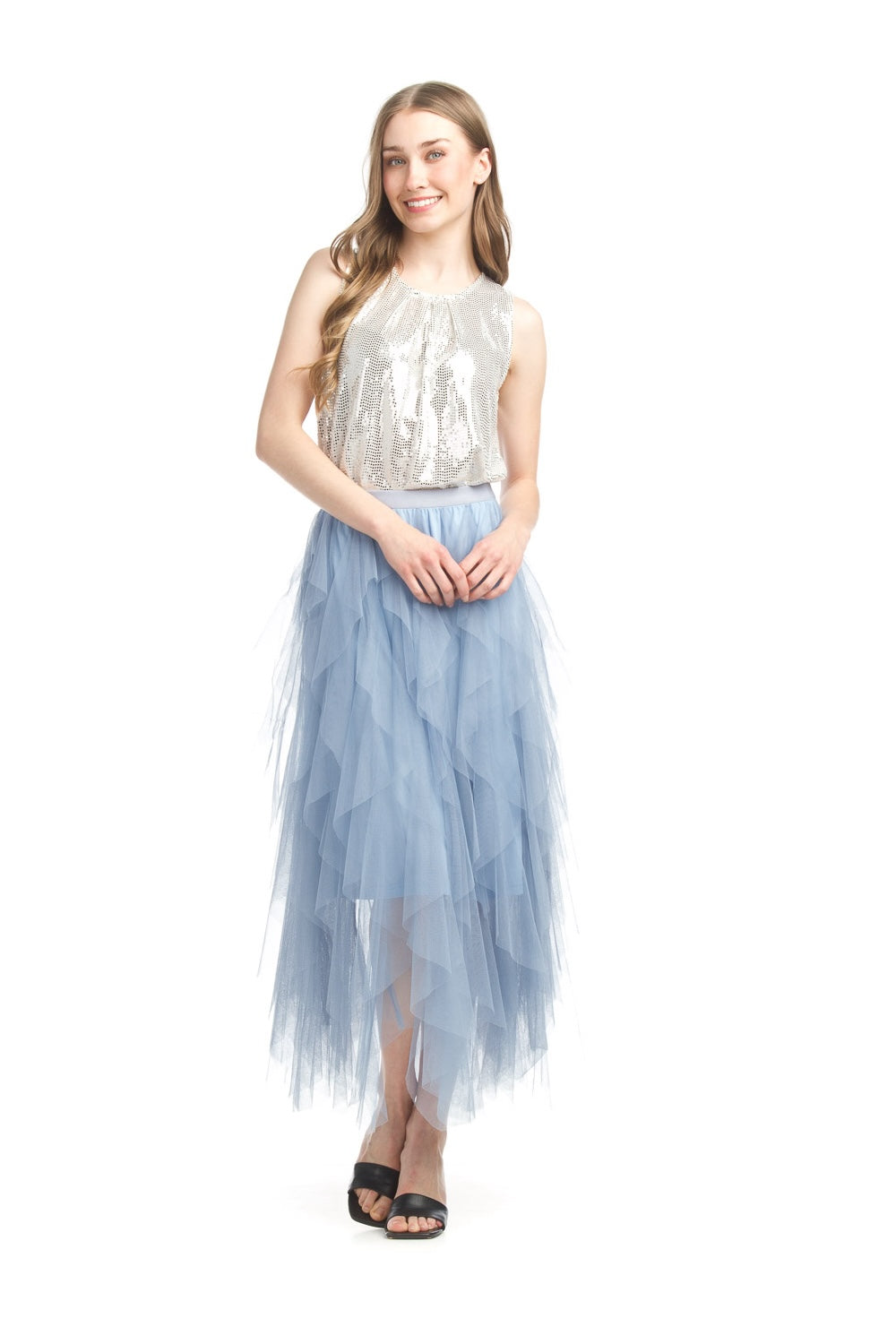 PS15910 BLUE Tulle Skirt