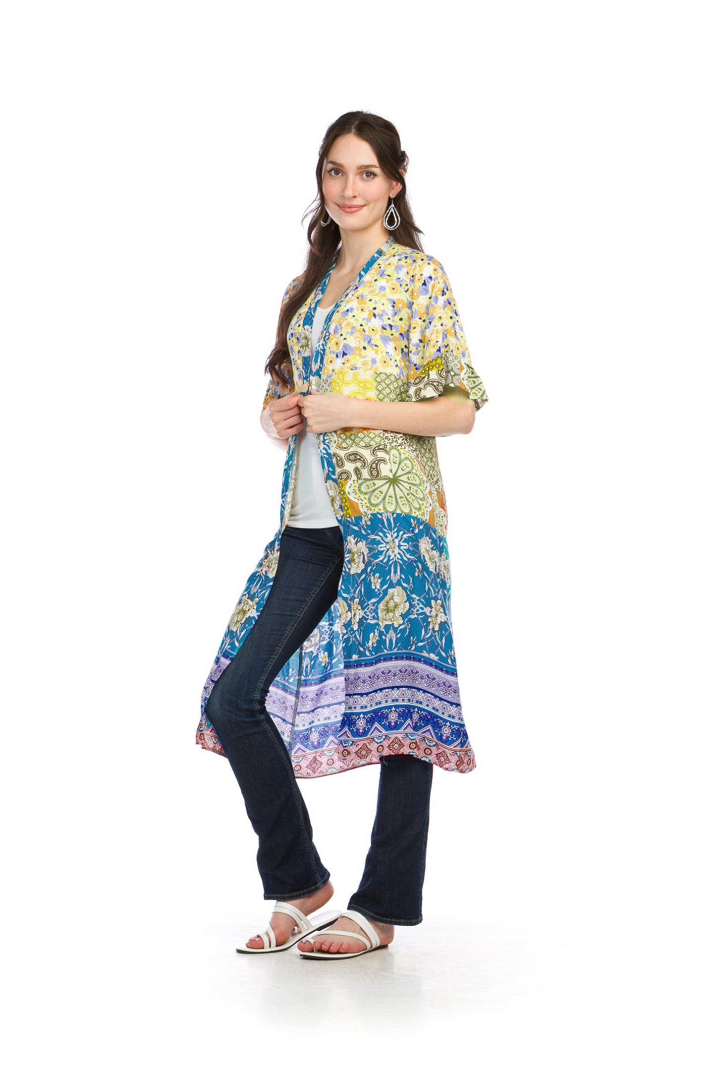 PT16110 MULTI Floral & Patchwork Duster