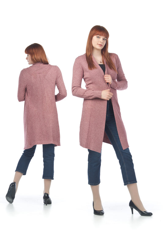 ST02314 ROSE Ribbed Back Design cardigan