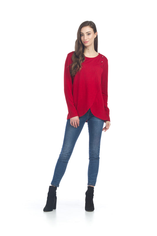 ST06260 RED Crossover 3 Button Top