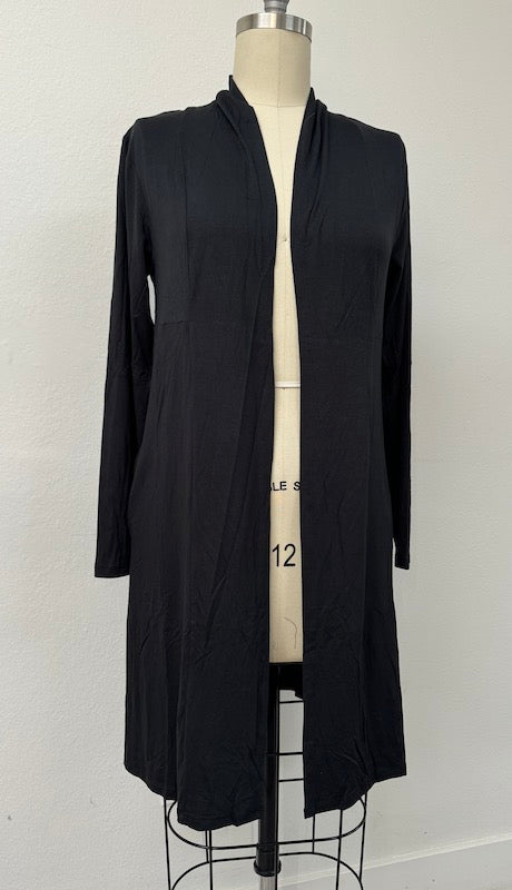 ST17256 BLACK Bamboo Knit Cardigan